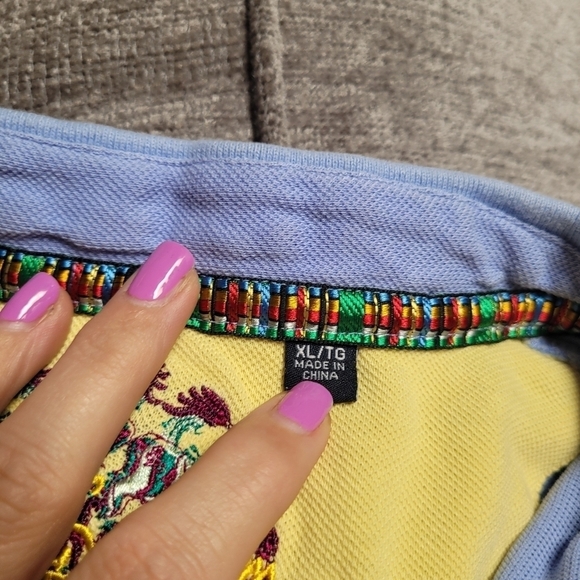 Robert Graham Blue Polo Shirt - Picture 3 of 6